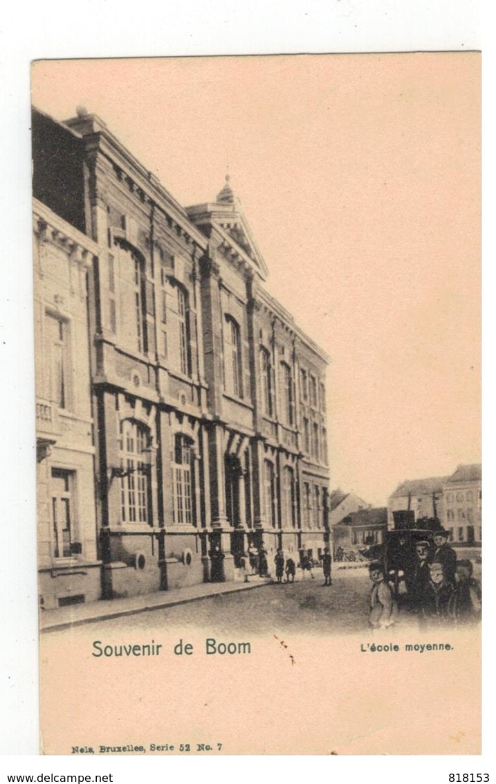 Boom - Souvenir De Boom  L'école Moyenne 1907 - Boom