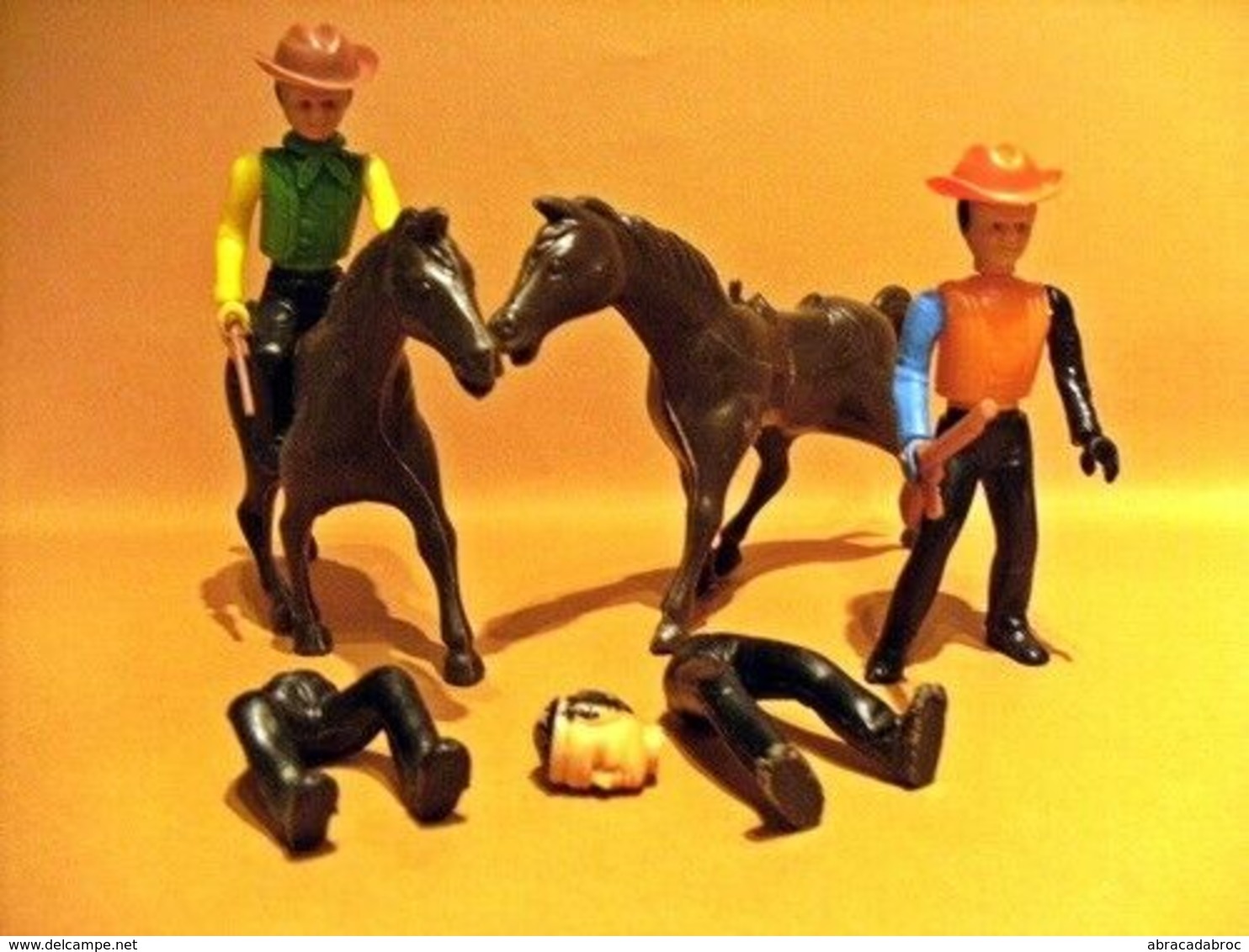 Années 70 's Personnages Jouets FERAL / Alan Le Cowboy / Cow Boys Chevaux - Autres & Non Classés