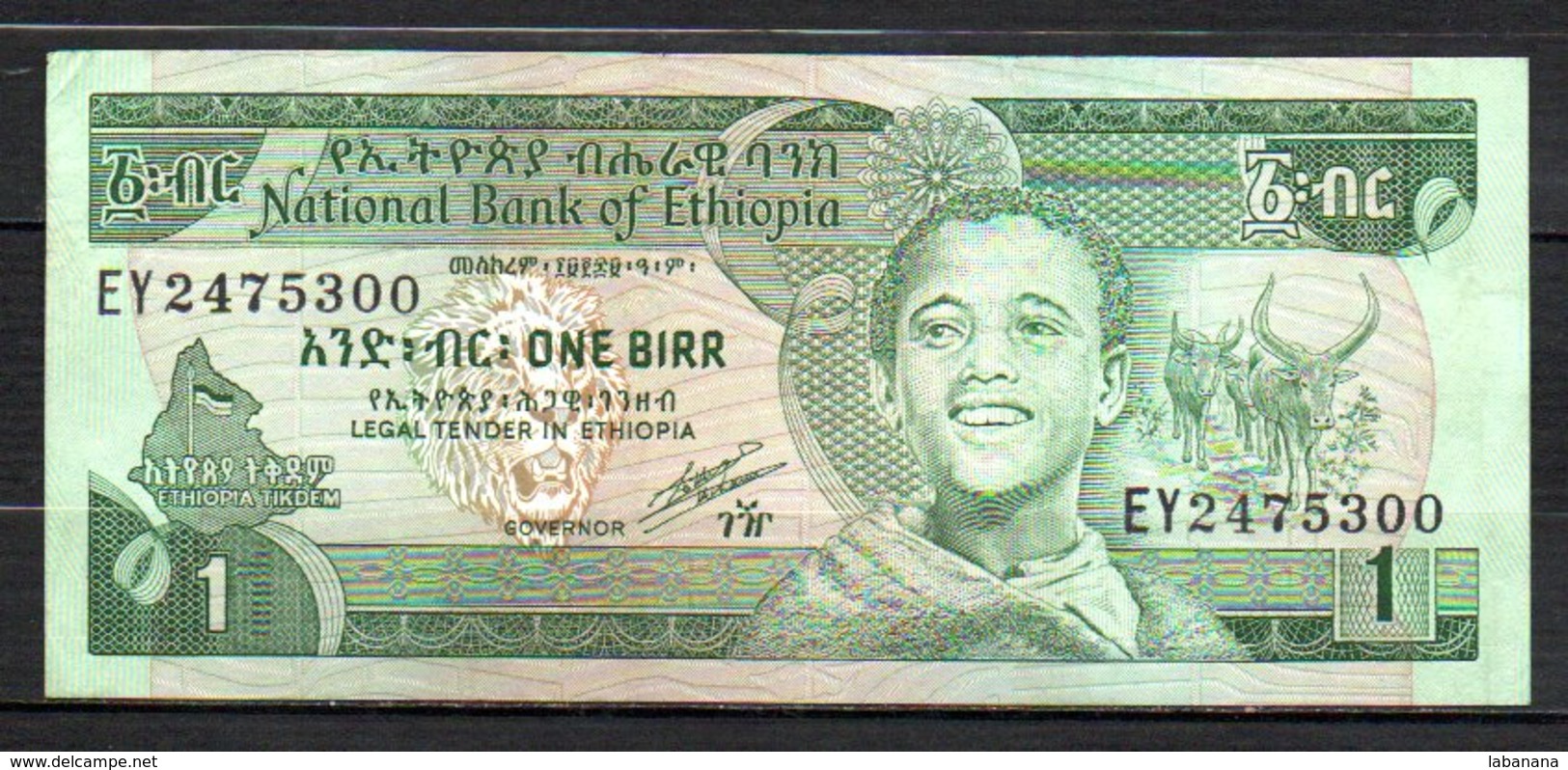 329-Ethiopie Billet De 1 Birr 1991 EY247 Sig. 4 - Ethiopie