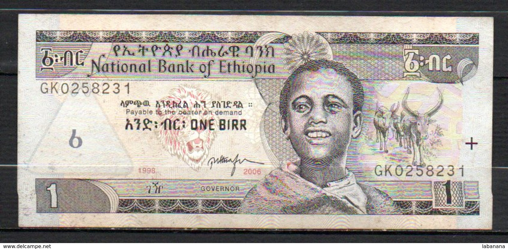 329-Ethiopie Billet De 1 Birr 2006 GK025 - Etiopia