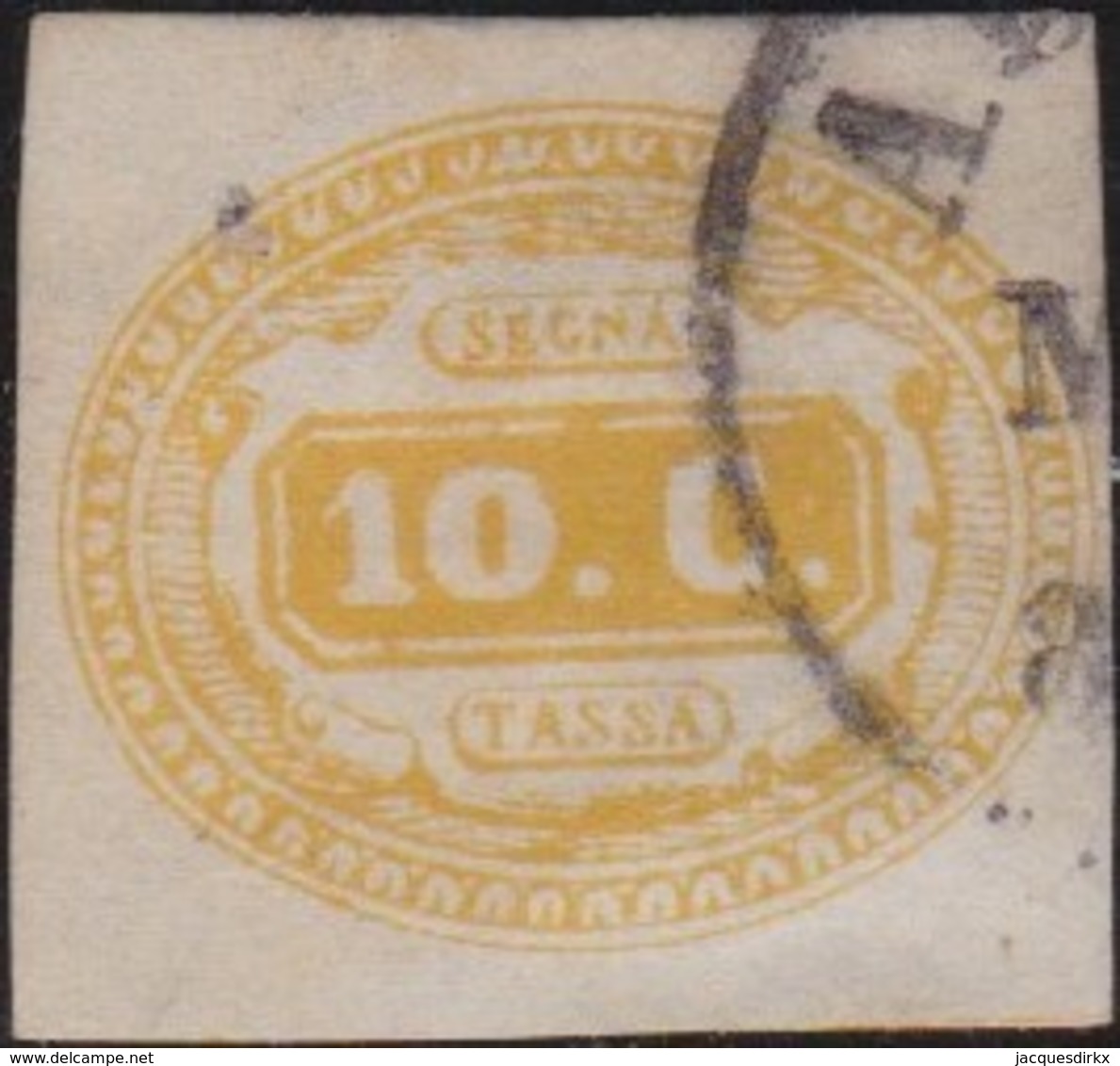 Italia   .     Yvert     .  Taxe  1      .     O       .  Oblitéré       .    /   .   Cancelled - Postage Due