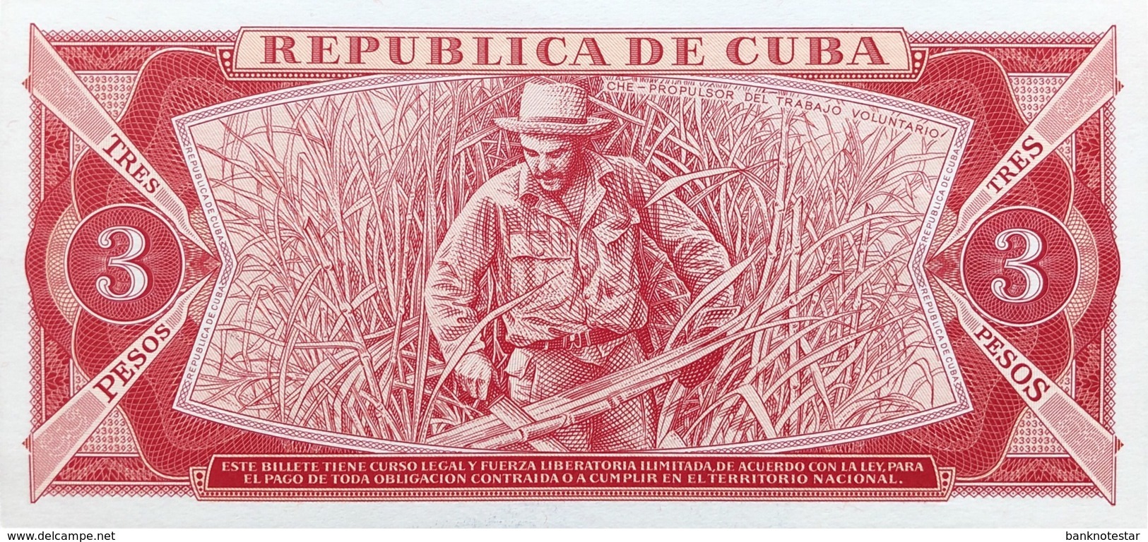 Cuba 3 Pesos, P-107a (1983) - UNC - Che Banknote - Kuba