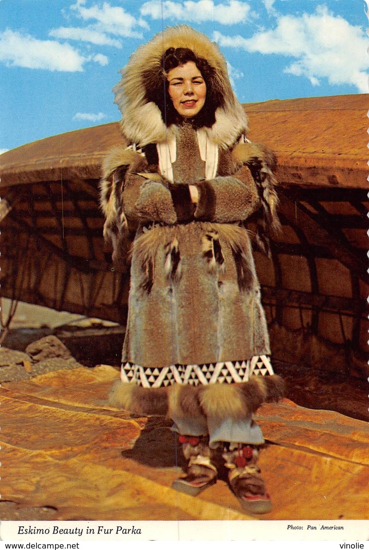 PIE.E.19-8656 :  ALASKA.  ESKIMO BEAUTY IN FUR PARKA. - Autres & Non Classés