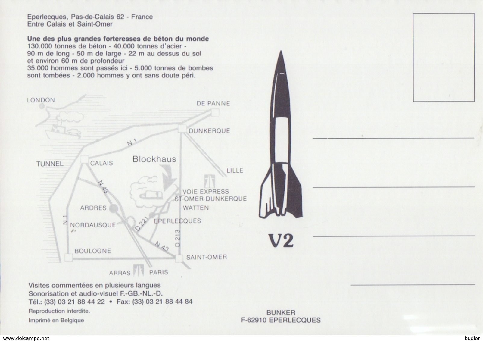 BUNKER D'ÉPERLECQUES = Une Des Plus Grandes Forteresses De Béton Du Monde  Construite Pour Le Lancement Des V2 Vers ... - Histoire