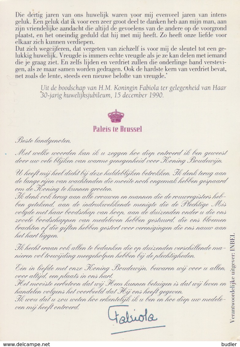 Aandenken Aan Zijne Majesteit BOUDEWIJN I, Koning Der Belgen. ° Brussel 7/09/1930 - + Motril (Spanje) 31/07/1993. - Religion & Esotericism