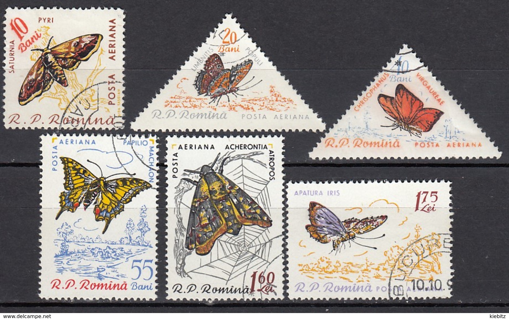Rumänien 1960 Schmetterlinge, Butterflies - MiNr: 1918-1923 Komplett Used - Schmetterlinge