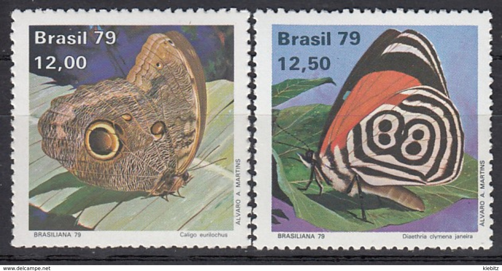 Brasilien 1979 Schmetterlinge, Butterflies - MiNr: 1718+1719 ** / MNH - Schmetterlinge