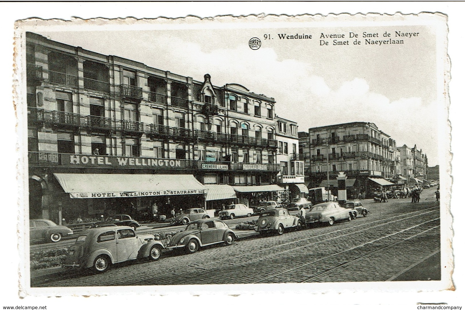 Wenduine - Avenue De Smet De Naeyer / De Smet De Naeyerlaan - Hôtel Wellington Cremerie Liliane .. - 2 Scans - Wenduine