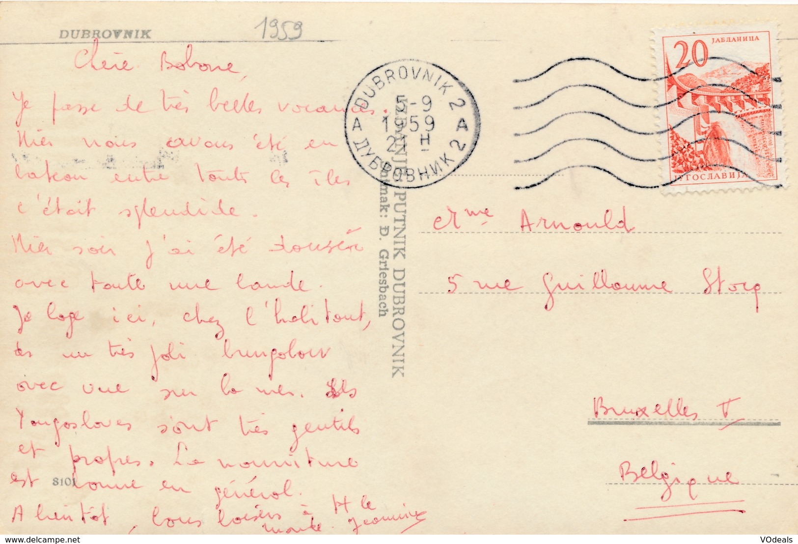 CPSM - Croatie - Dubrovnik - 1959 - Croatie