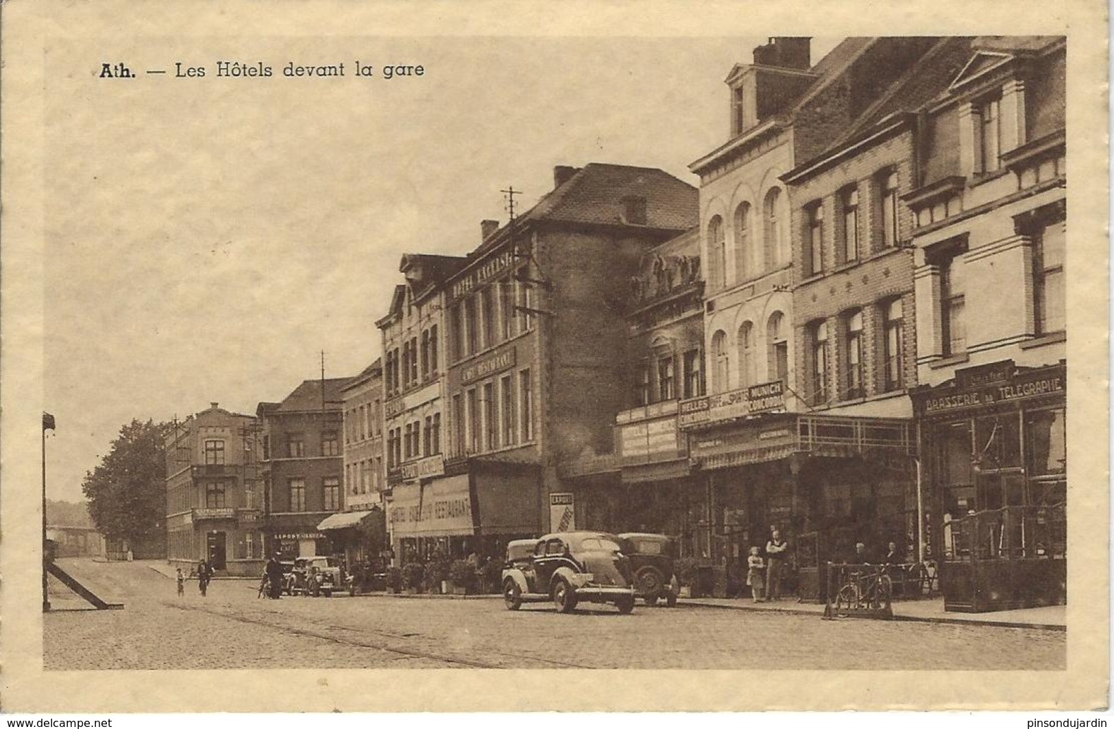 ATH - Les Hôtels Devant La Gare ( L'édition Belge ) Voyagé Au Départ De Maffle - Ath