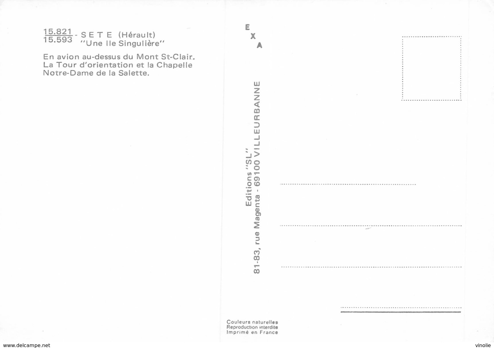 PIE.E.19-8676 : VUE AERIENNE. SETE. - Sete (Cette)