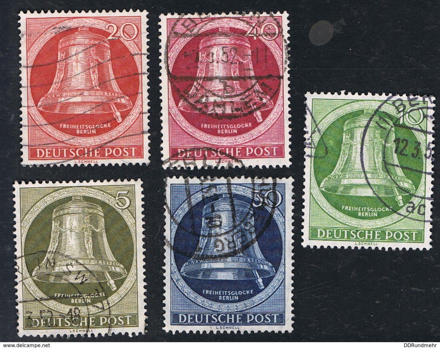 1951 Mai Freiheitsglocke Mi DE-BE 82 - 86  Gut Gestempelt Siehe Scan - Used Stamps