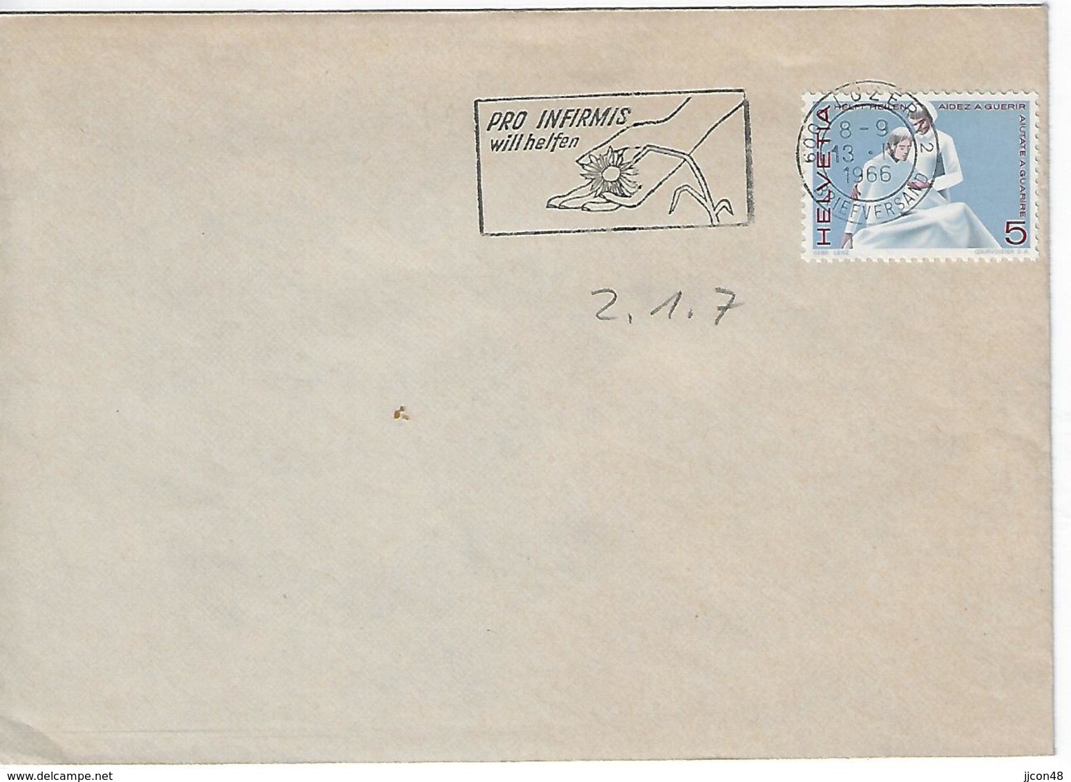 Switzerland 1966  LUZERN  13.4.66   Mi.808 - Postmark Collection