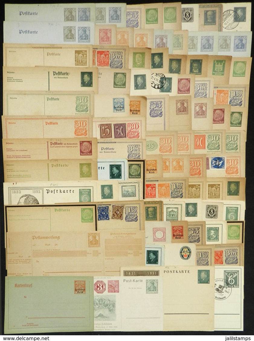 GERMANY: Over 80 Postal Stationeries, Mostly Postal Cards (many Double), And In General Of Fine Quality! - Altri & Non Classificati