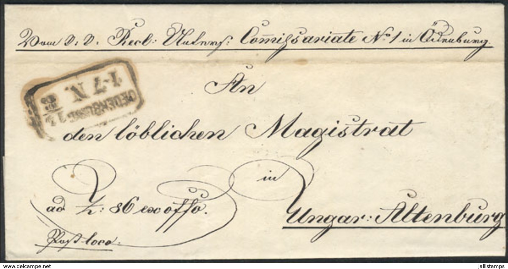 GERMANY: Entire Letter Sent On 13/MAR/1859, Excellent Quality, Nice Postal Markings! - Precursores