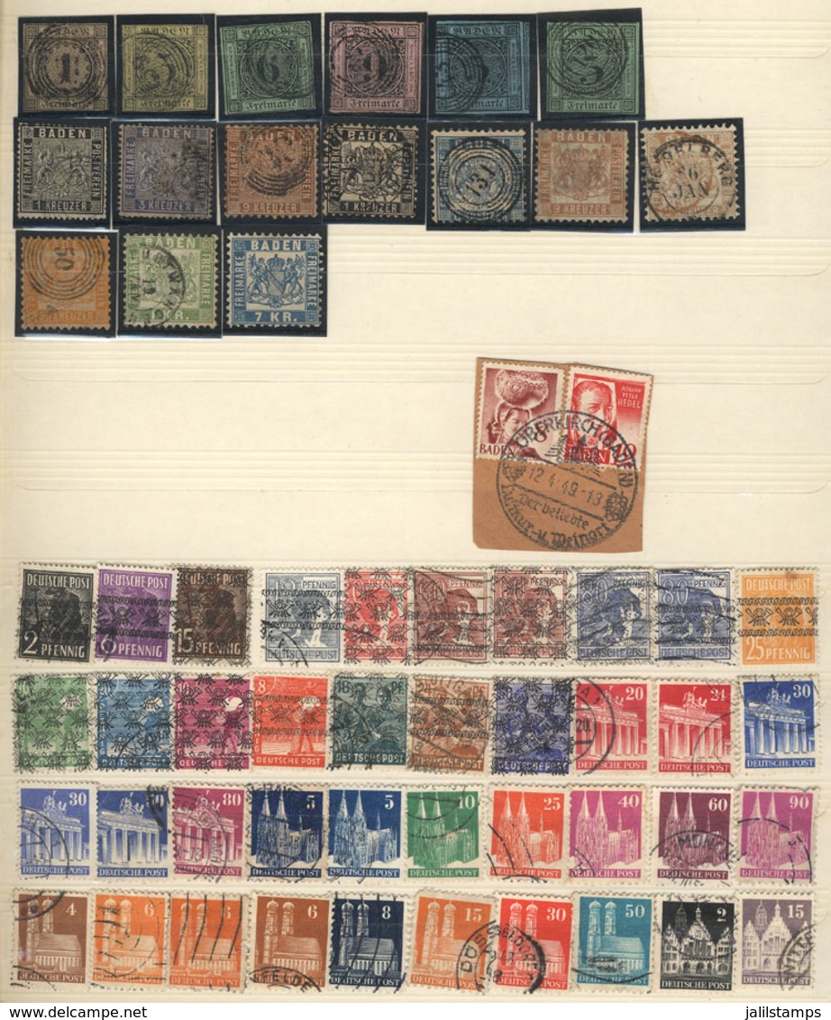 GERMANY: Stockbook With Good Amount Of Interesting Stamps, Including Several Classic Examples, General Quality Is Fine T - Collezioni