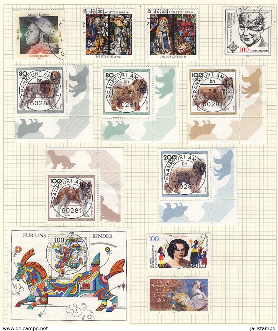 WEST GERMANY: Collection Of Used Stamps In Album (1974 To 1996), Excellent Quality, HIGH Catalog Value! IMPORTANT: Pleas - Sammlungen