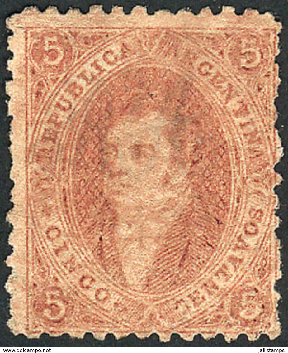 ARGENTINA: GJ.20, 3rd Printing, COFFEE Color, Mint, Very Fine Quality, Rare! - Used Stamps