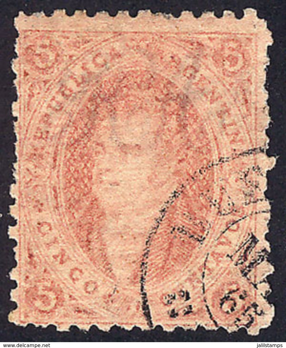 ARGENTINA: GJ.20d, 3rd Printing, HORIZONTALLY DIRTY PLATE Variety, VF Quality! - Used Stamps