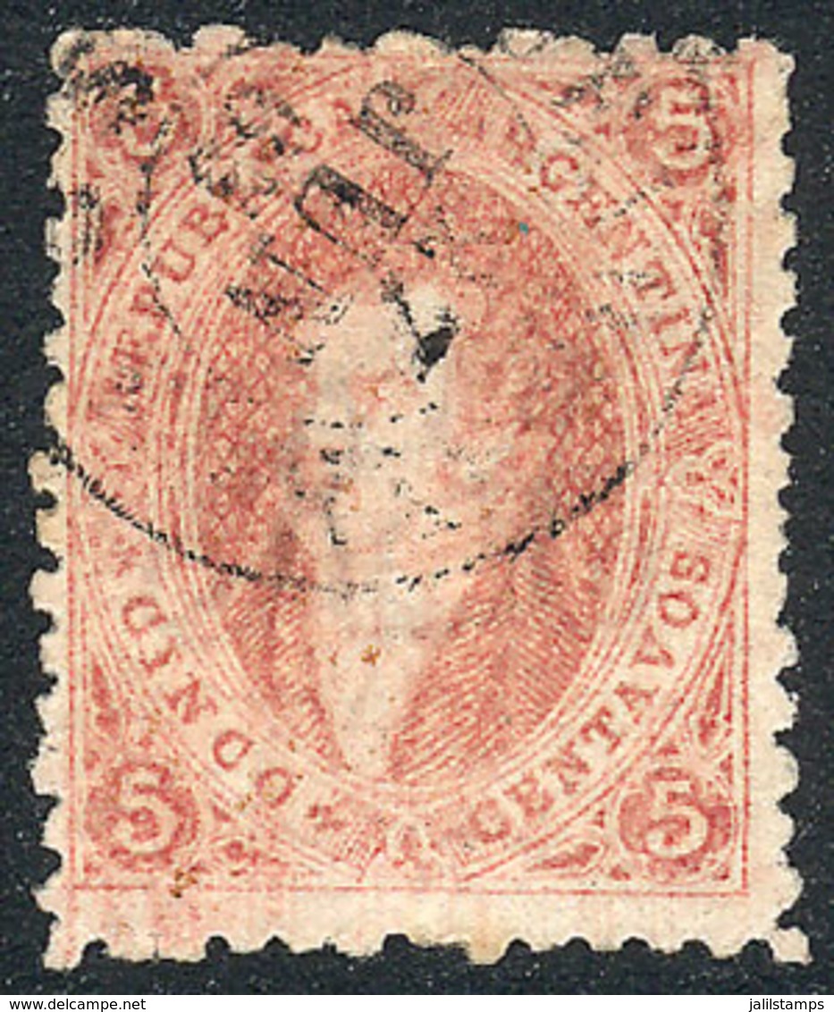 ARGENTINA: GJ.20d, 3rd Printing, DIRTY PLATE Variety, Used In Buenos Aires On 7/JUN/1865, Excellent! - Gebraucht