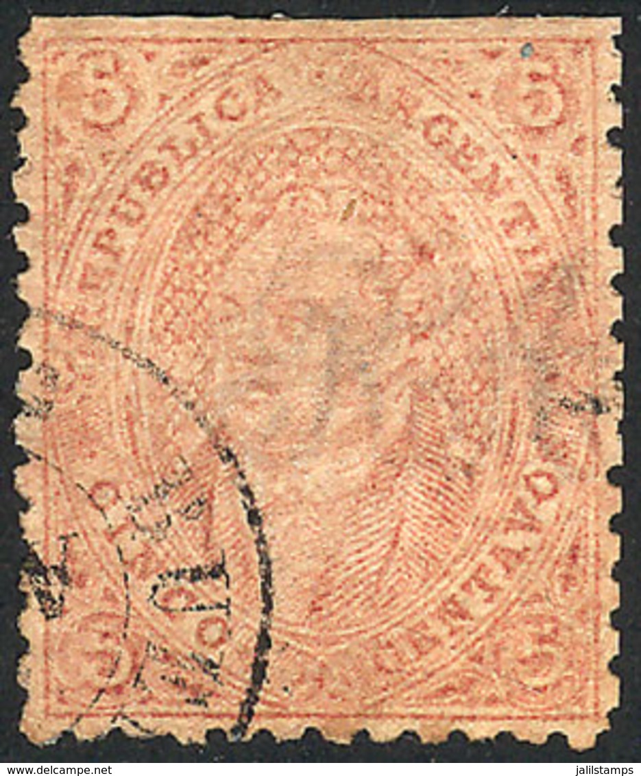 ARGENTINA: GJ.20d + J, 3rd  Printing, Mulatto + Dirty Plate (horizontally), Rare Combination Of Varieties, VF Quality! - Oblitérés