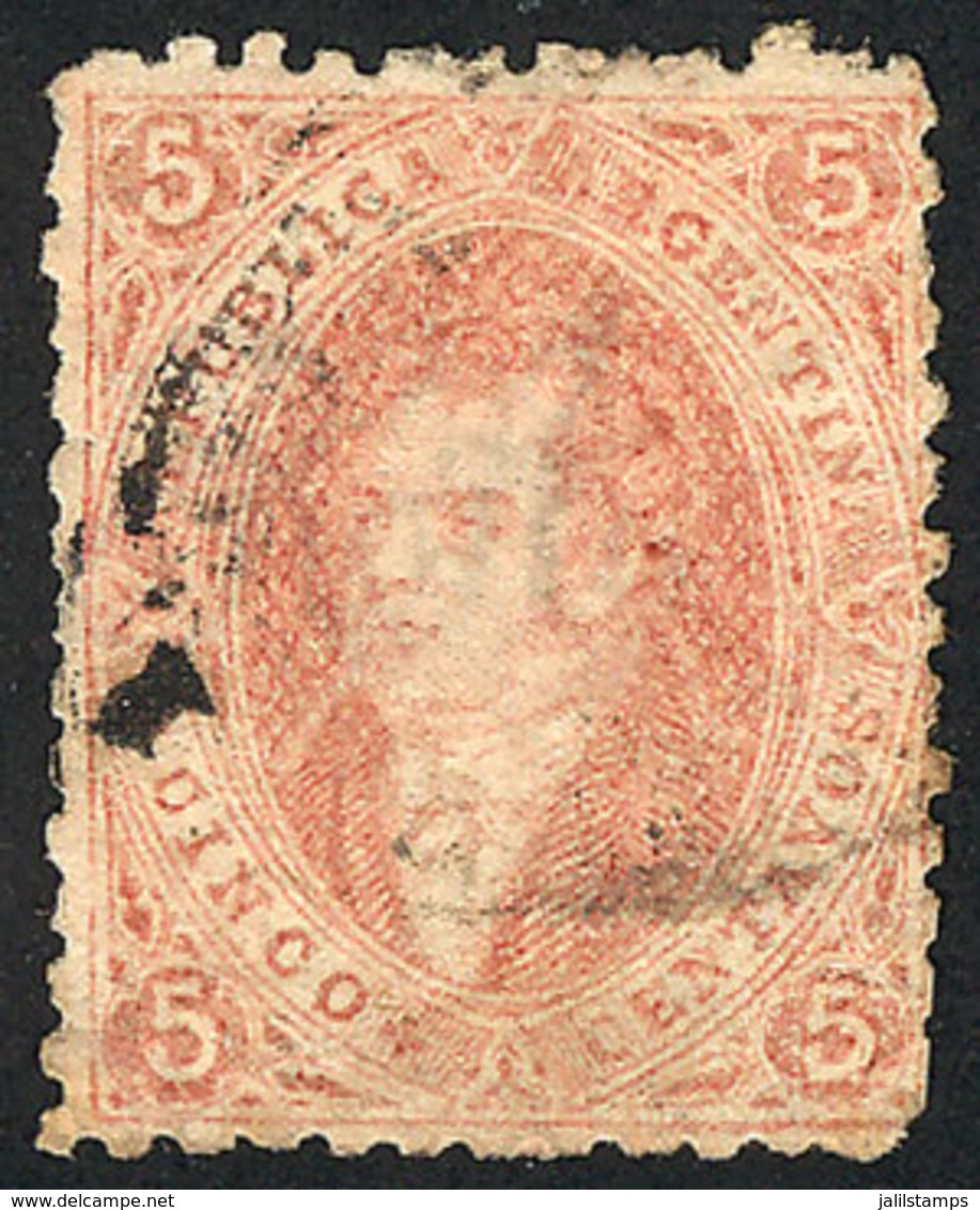 ARGENTINA: GJ.20j, 3rd Printing, MULATTO Variety, VF Quality! - Oblitérés