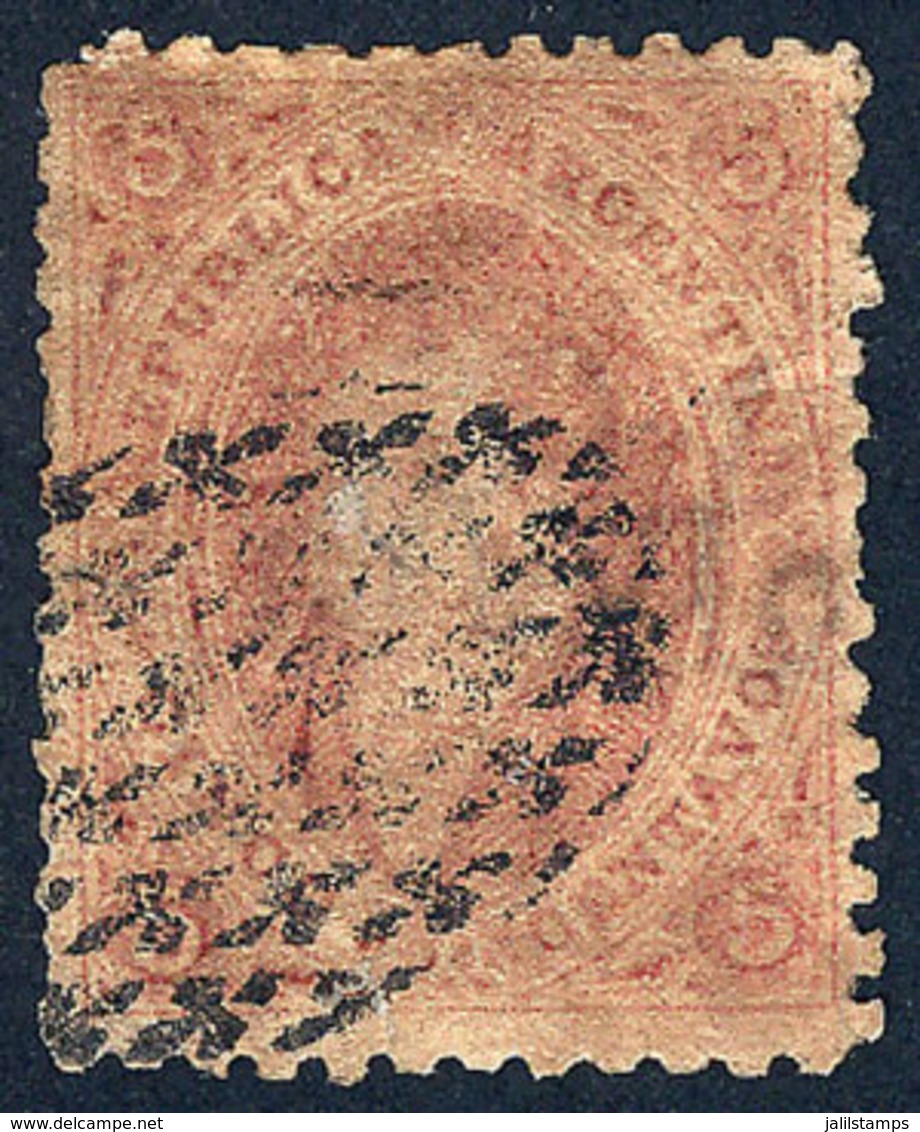 ARGENTINA: GJ.20m, 3rd Printing, Bottom Right Angle Incomplete Variety (position 48), Mute GUALEGUAYCHÚ Cancel, With Tin - Gebraucht