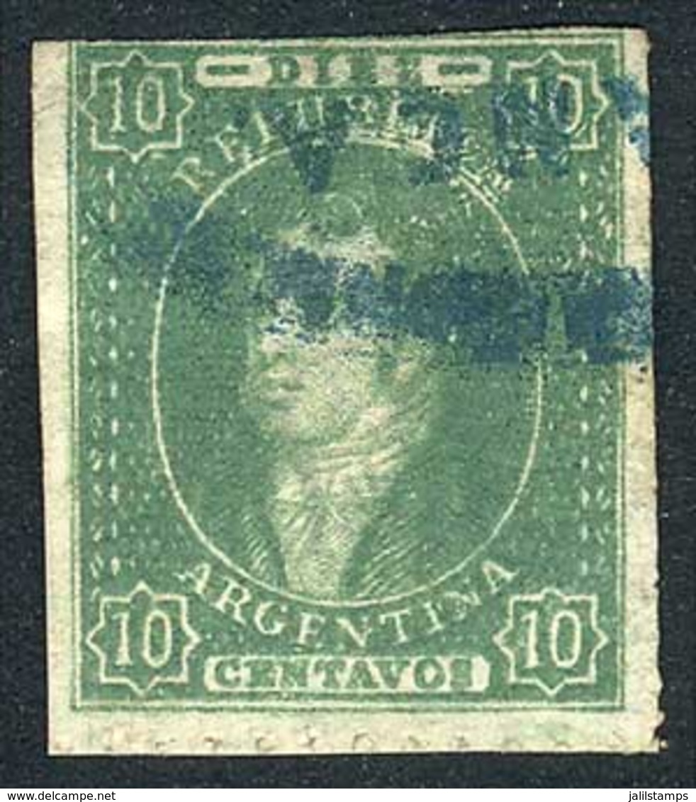 ARGENTINA: GJ.23, With Blue Cancel Of SAN JUAN, VF Quality! - Gebraucht