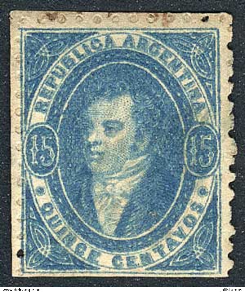 ARGENTINA: GJ.24, 15c. Worn Impression, Mint, Excellent Quality! - Oblitérés