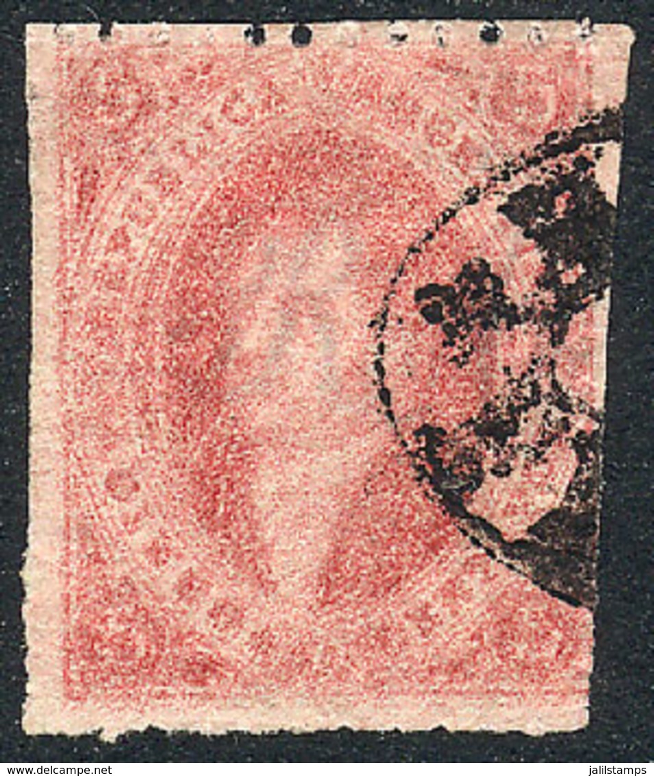 ARGENTINA: GJ.25, 4th Printing, Thick Paper, With Double Ellipse RIOJA-FRANCA Cancel (+300%), Superb! - Used Stamps