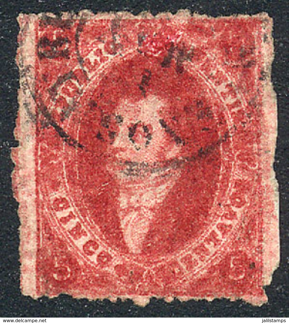 ARGENTINA: GJ.26, Typical Example Of 5th Printing, Dark Carmine, Thick Paper, Excellent! - Gebraucht