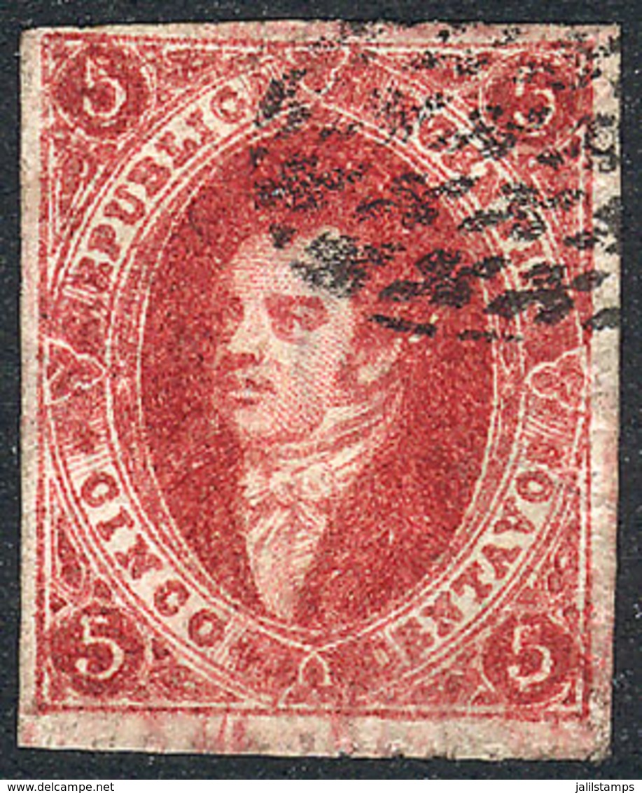 ARGENTINA: GJ.26, 5th Printing, With Mute Cancel Of GUALEGUAYCHÚ, Superb! - Used Stamps