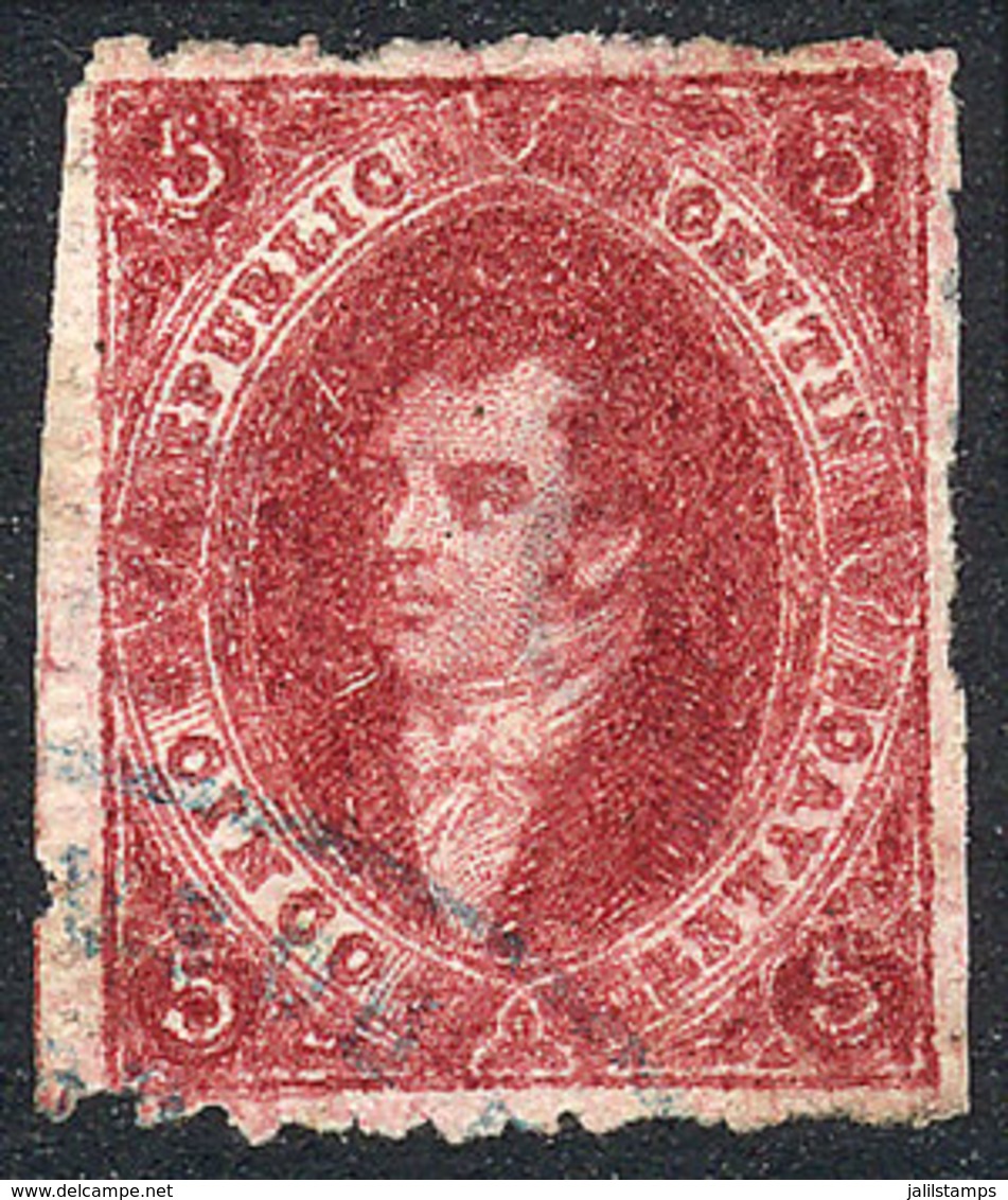 ARGENTINA: GJ.26A, 5th Printing, LILAC-CARMINE, Superb Example! - Used Stamps