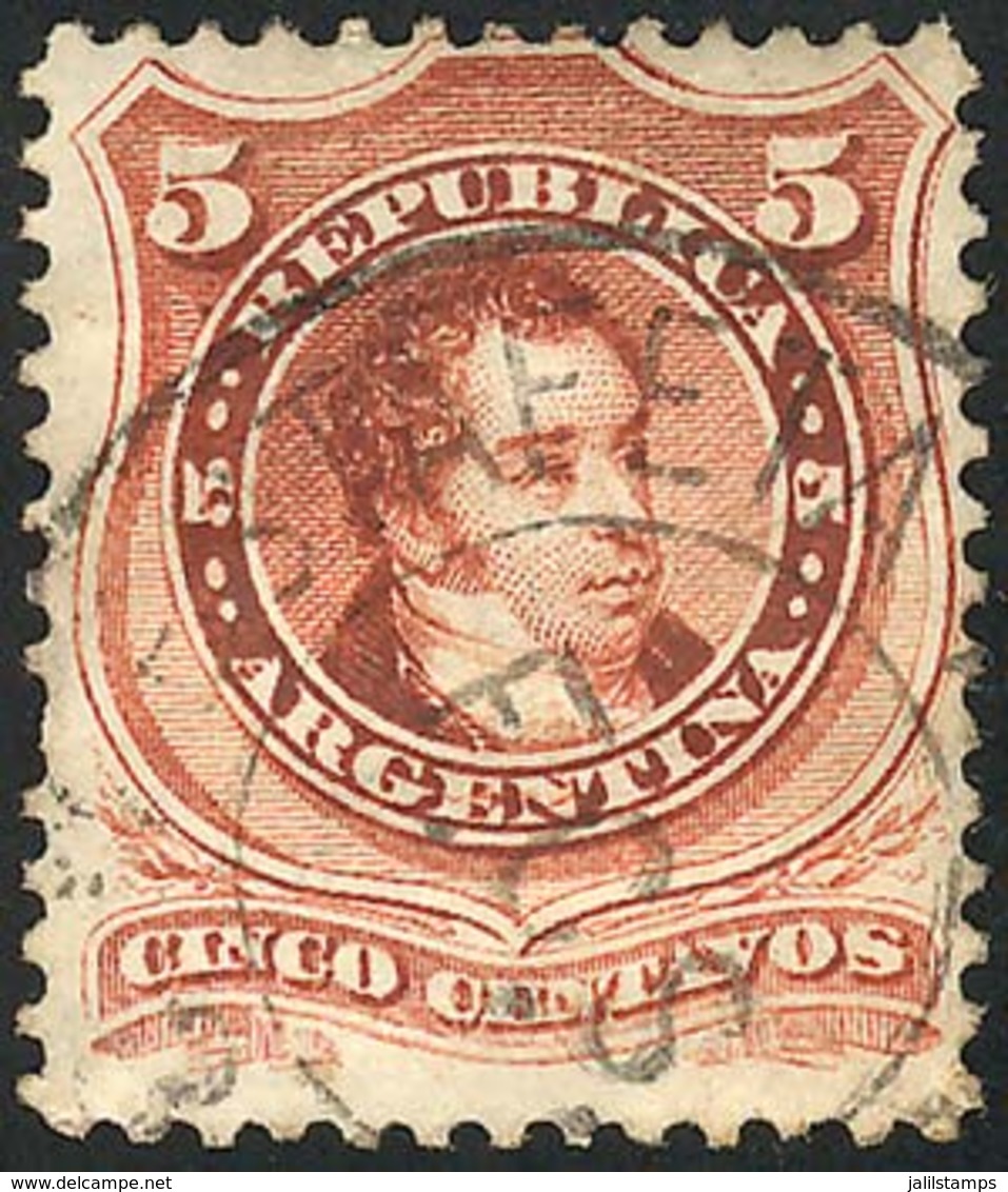 ARGENTINA: GJ.38, Cancelled ESTAFETA AMBULANTE F.C.S.-3, Very Fine! - Sonstige & Ohne Zuordnung