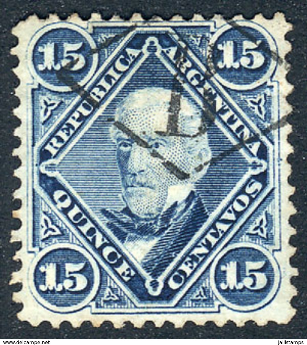 ARGENTINA: GJ.40, San Martín 15c., With "B" Carteria Cancel In Rhombus, VF Quality, Rare!" - Other & Unclassified