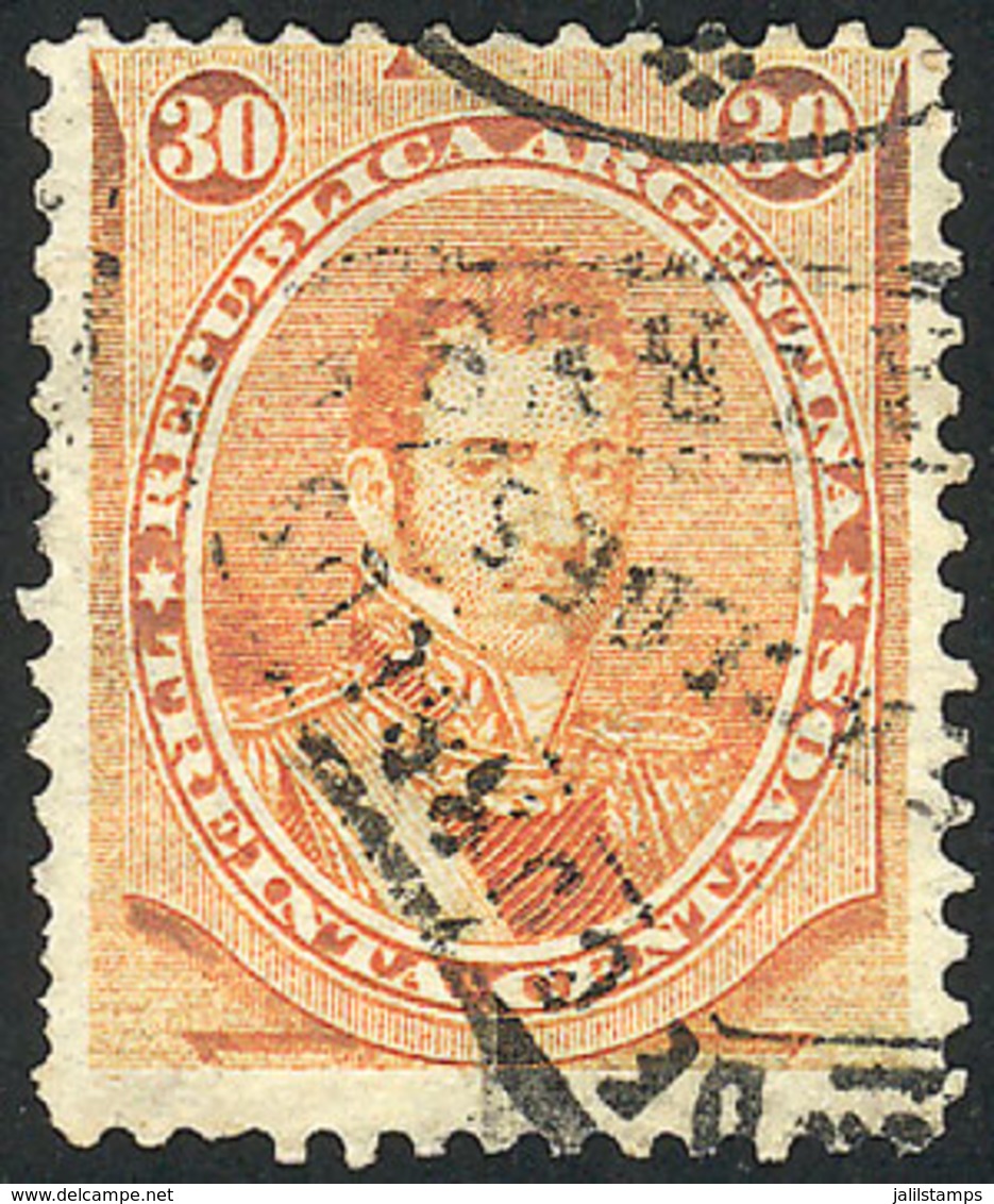 ARGENTINA: GJ.42, With The Extremely Rare Double Rhombi Cancel Of MERCEDES, VF Quality! - Other & Unclassified