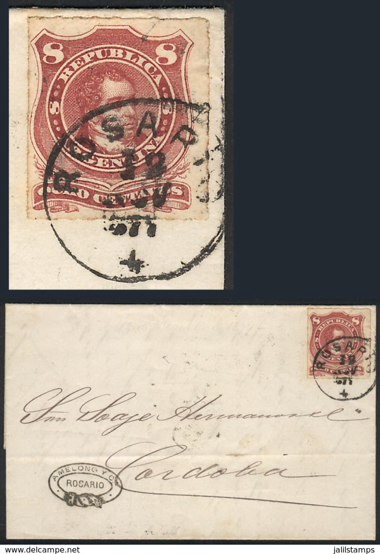 ARGENTINA: Entire Letter Sent From Rosario To Córdoba On 12/NO/1877, VF! - Other & Unclassified