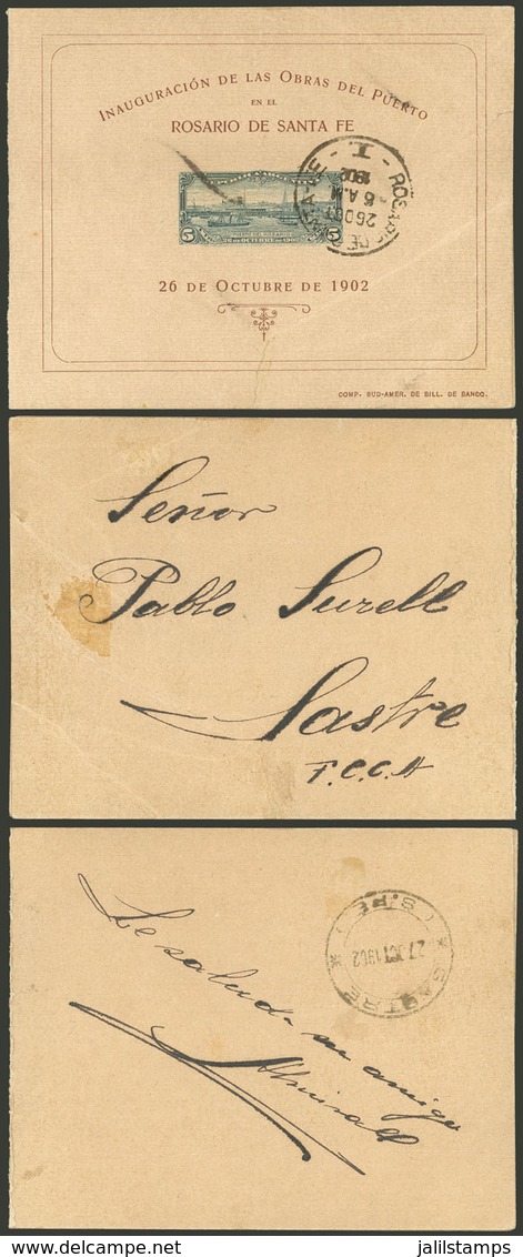 ARGENTINA: EXTREMELY RARE And Probably UNIQUE Die Proof With Decree Used Postally As If It Had Been A Postal Stationery: - Other & Unclassified