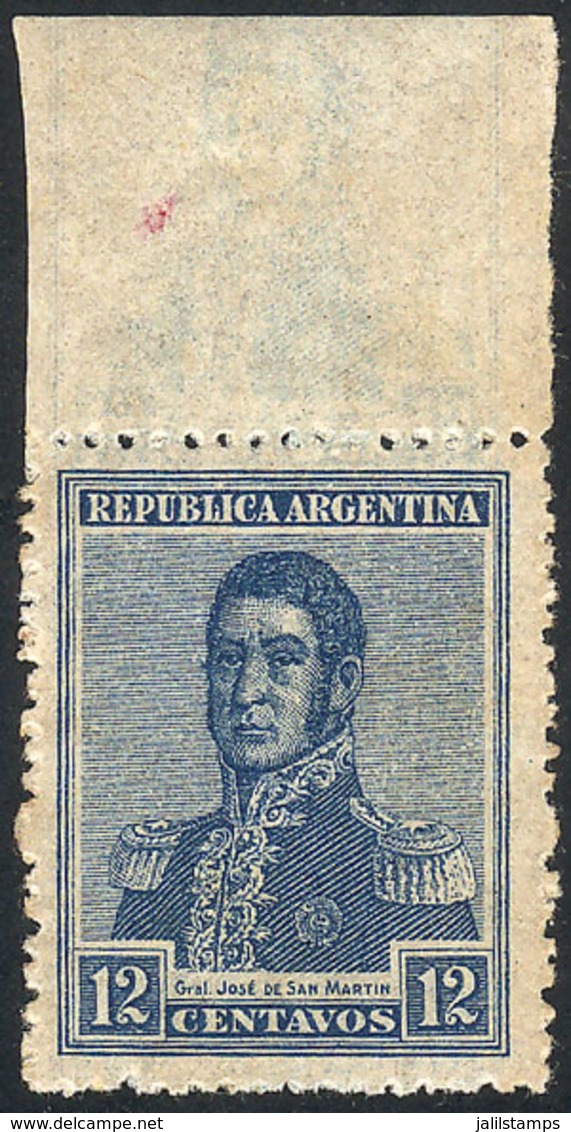 ARGENTINA: GJ.471a, With Variety: DOUBLE IMPRESSION, One Faint, Notable In The Sheet Margin - Otros & Sin Clasificación