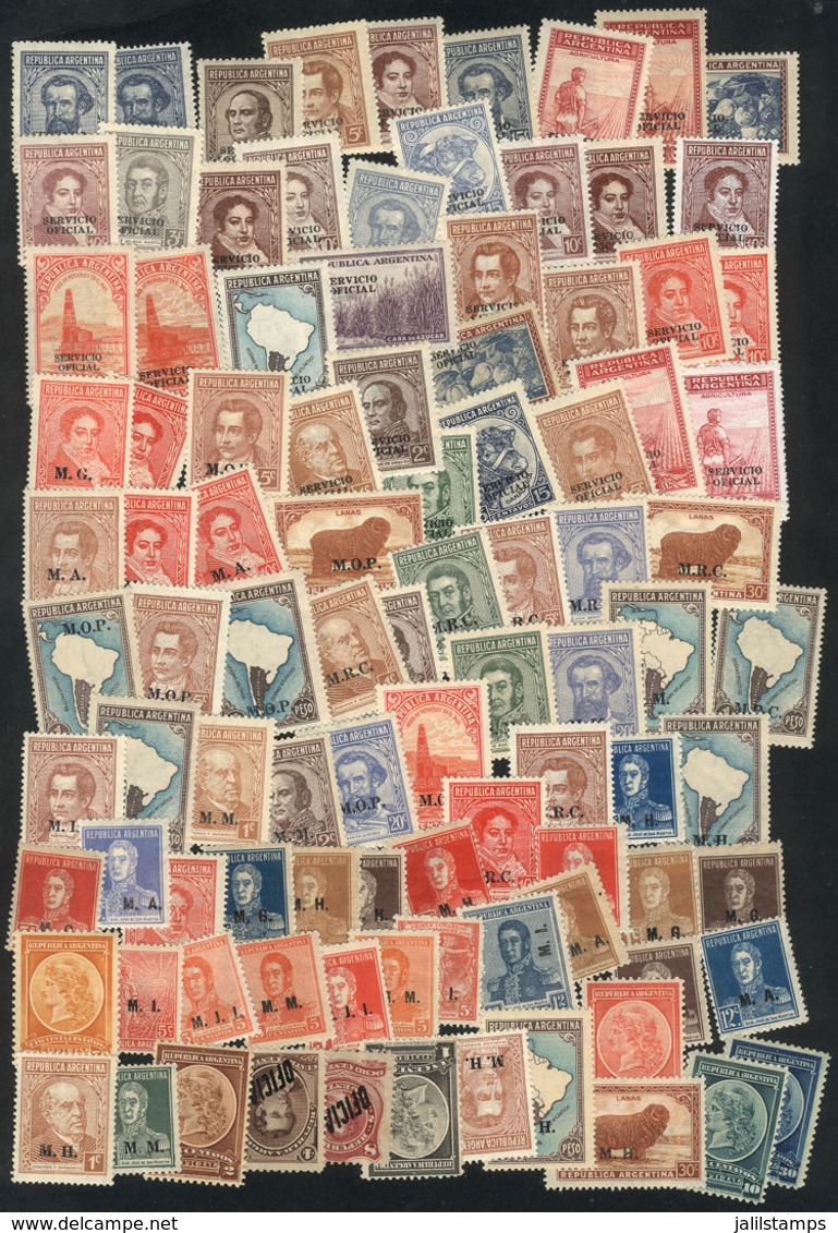 ARGENTINA: Lot Of Large Number Of Stamps, All Different, And Almost All MNH And Of Excellent Quality, High Catalog Value - Dienstmarken