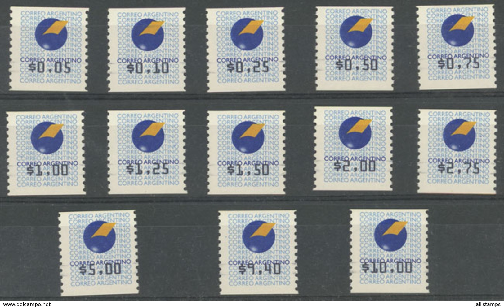 ARGENTINA: GJ.1/13, 1995/6 Complete Set Of 13 MNH Values, Excellent Quality, Very Rare! - Autres & Non Classés