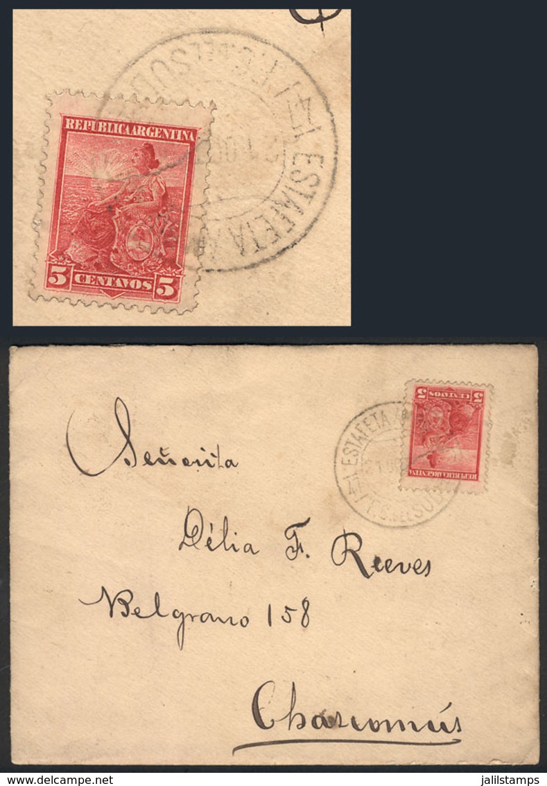 ARGENTINA: Railway PO Cancel: Cover With Its Original Letter Dated Coronel Vidal 21/OC/1900 Sent To Chascomús Franked Wi - Autres & Non Classés