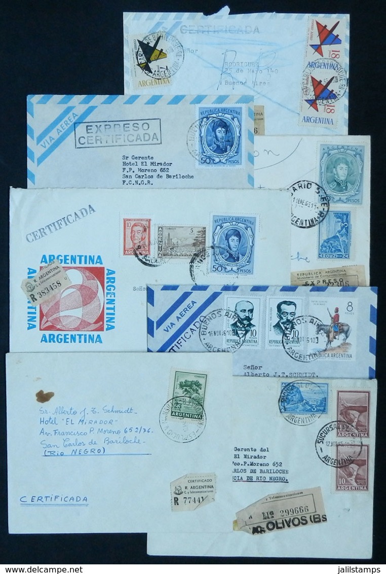 ARGENTINA: 16 Covers Sent In The 1960s, Most To Bariloche And Franked With Good Registered Postages, Including High Valu - Autres & Non Classés