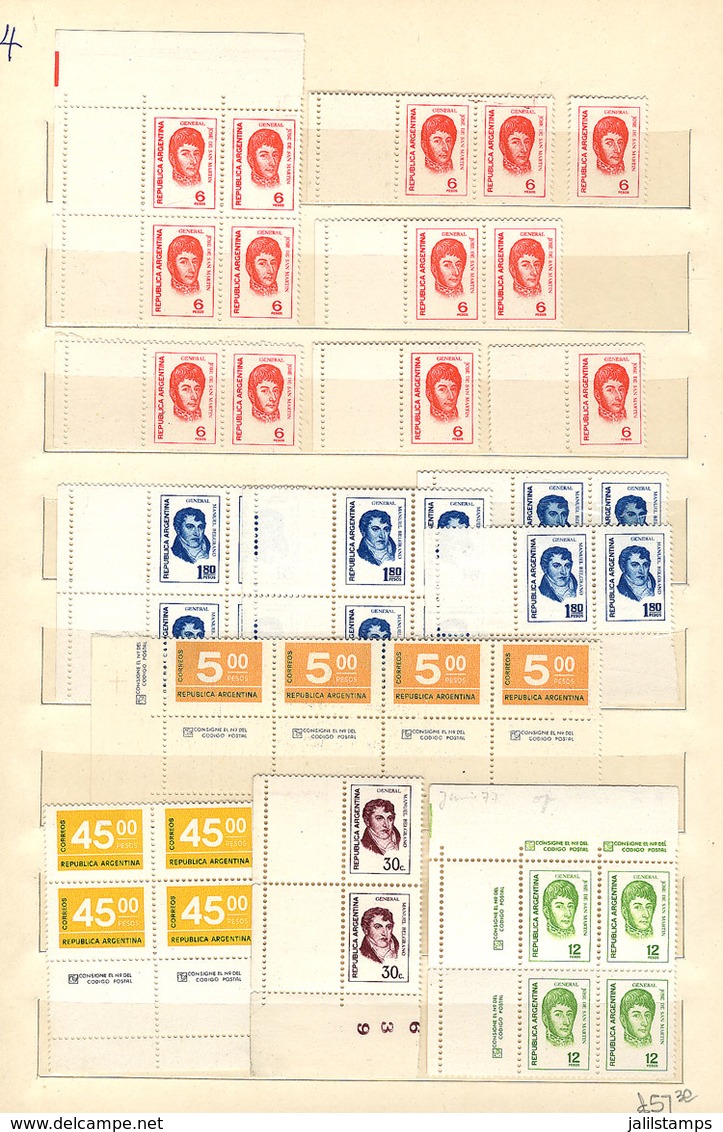 ARGENTINA: STAMPS WITH LABELS: Stockbook With Stamps With Labels (also A Few Used Stamps, Etc.), Most MNH And Of Excelle - Collections, Lots & Series