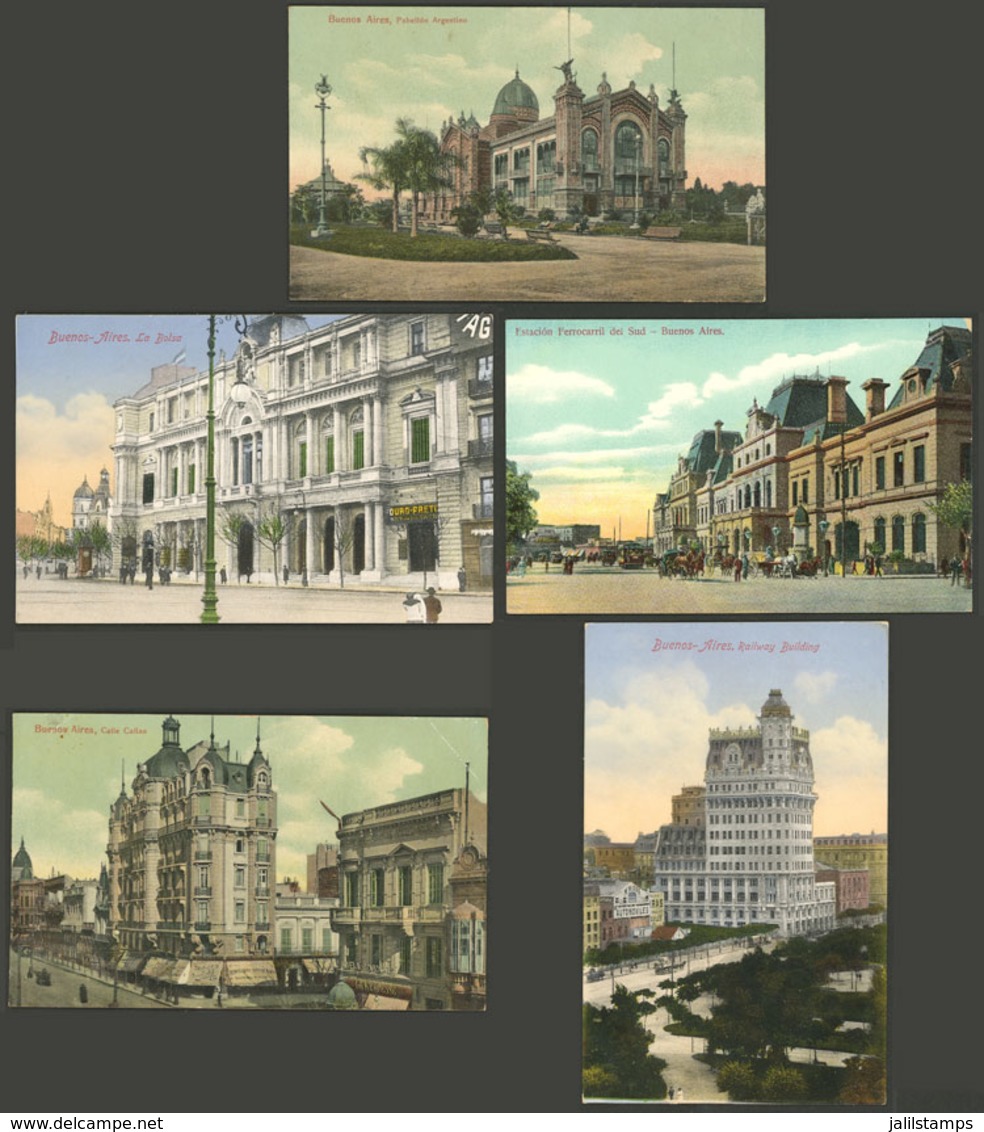 ARGENTINA: BUENOS AIRES: 5 Very Old Cards With Interesting Views, VF Quality - Argentina
