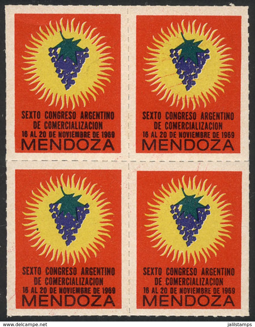 ARGENTINA: Congress Of Commercialization, Mendoza 1969, MNH Block Of 4, VF Quality - Other & Unclassified