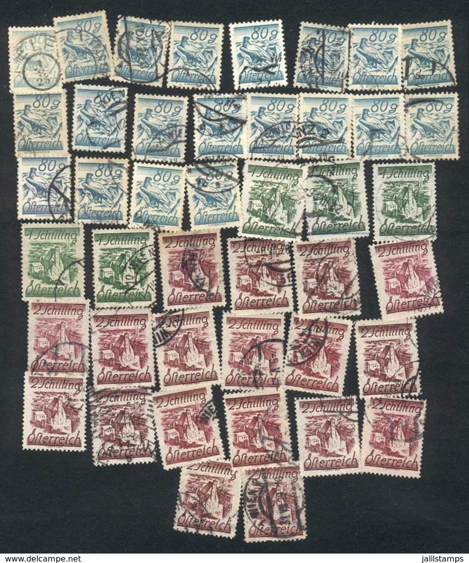 AUSTRIA: Lot Of Used Stamps: Sc.322 X19 + 323 X5 + 324 X18, All Used, Fine To VF Quality, Catalog Value US$360. - Collections