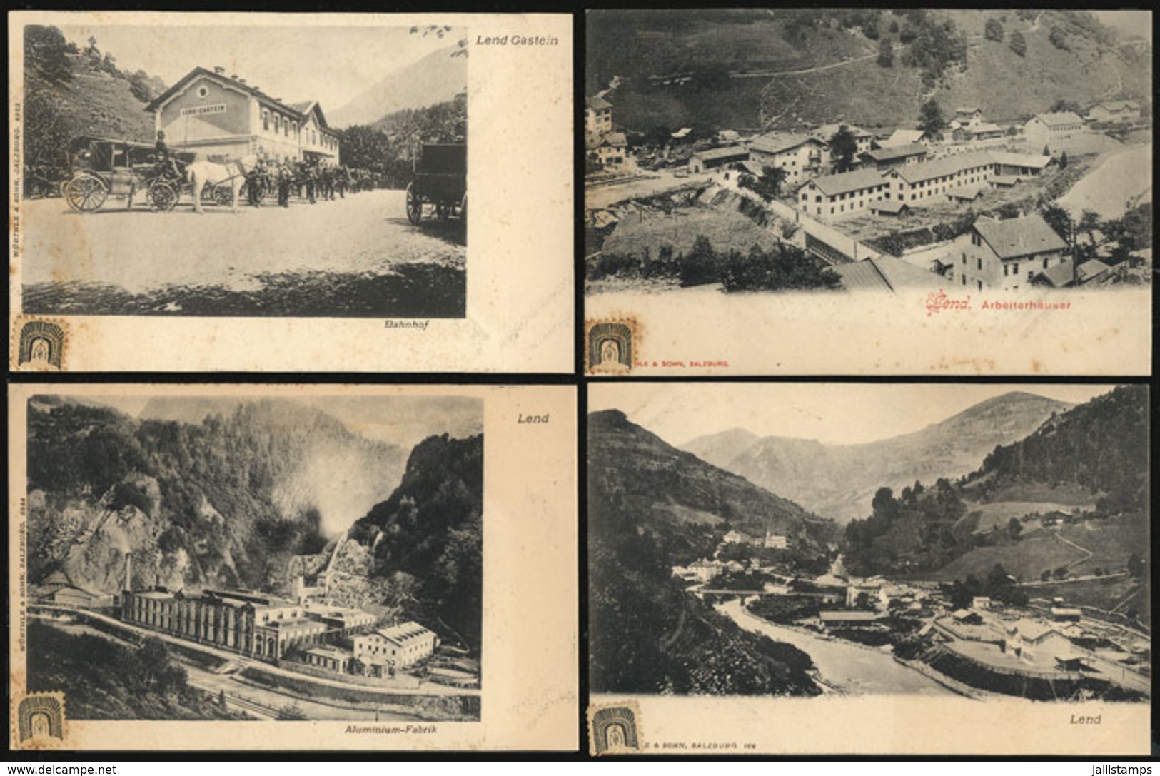 AUSTRIA: LEND: 4 Beautiful And Very Old Postcards, Excellent Views, Fine To VF Quality! - Sonstige & Ohne Zuordnung