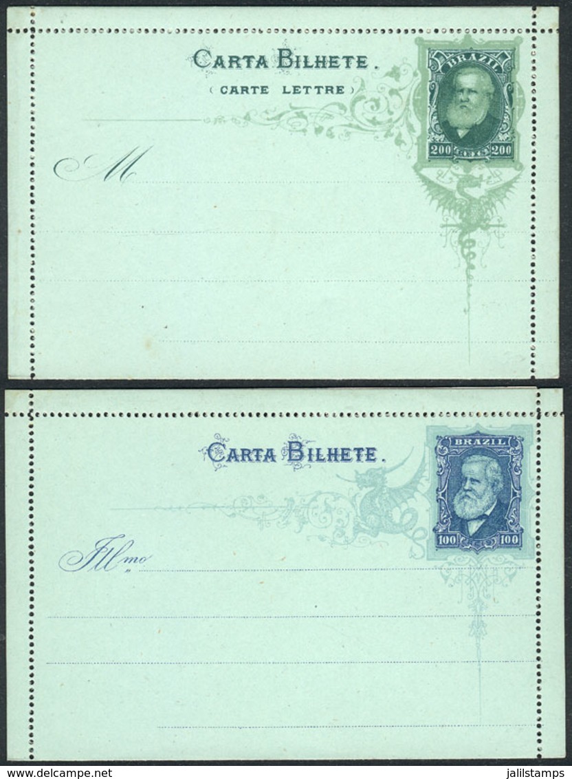 BRAZIL: RHM.CB-15 And 16, Mint Postal Cards Of Excellent Quality, Impeccable. RHM Catalog Value 2,400Rs. (approx. US$900 - Postal Stationery