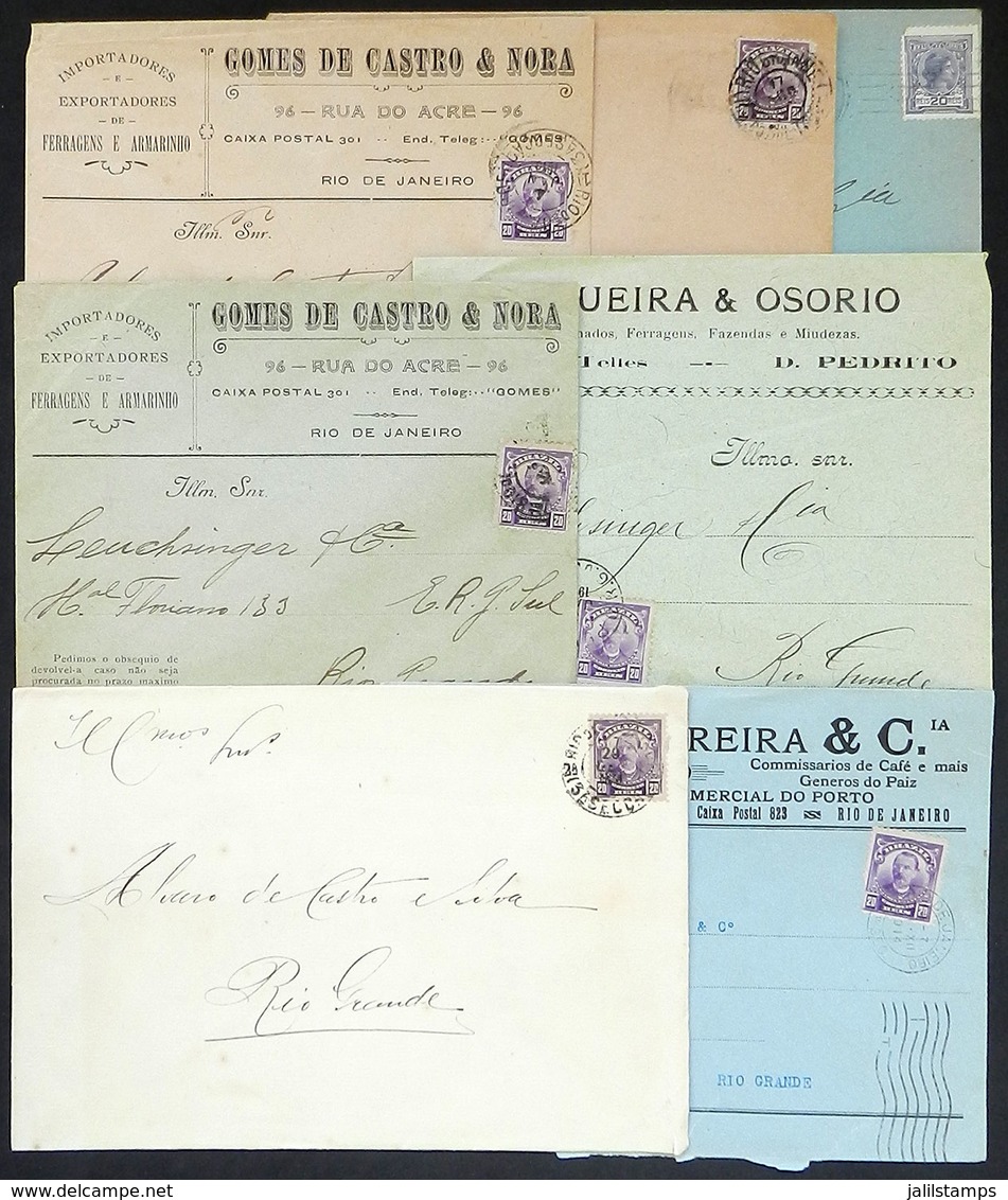 BRAZIL: 7 Covers With PRINTED MATTER Posted Between 1913 And 1916, All With Rate Of 20Rs., VF Quality! - Sonstige & Ohne Zuordnung